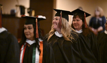 MA Graduates Walking for Graduation at Gettysburg College